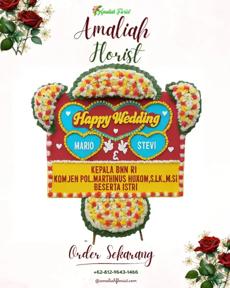 Papan Bunga Pernikahan Majatengah